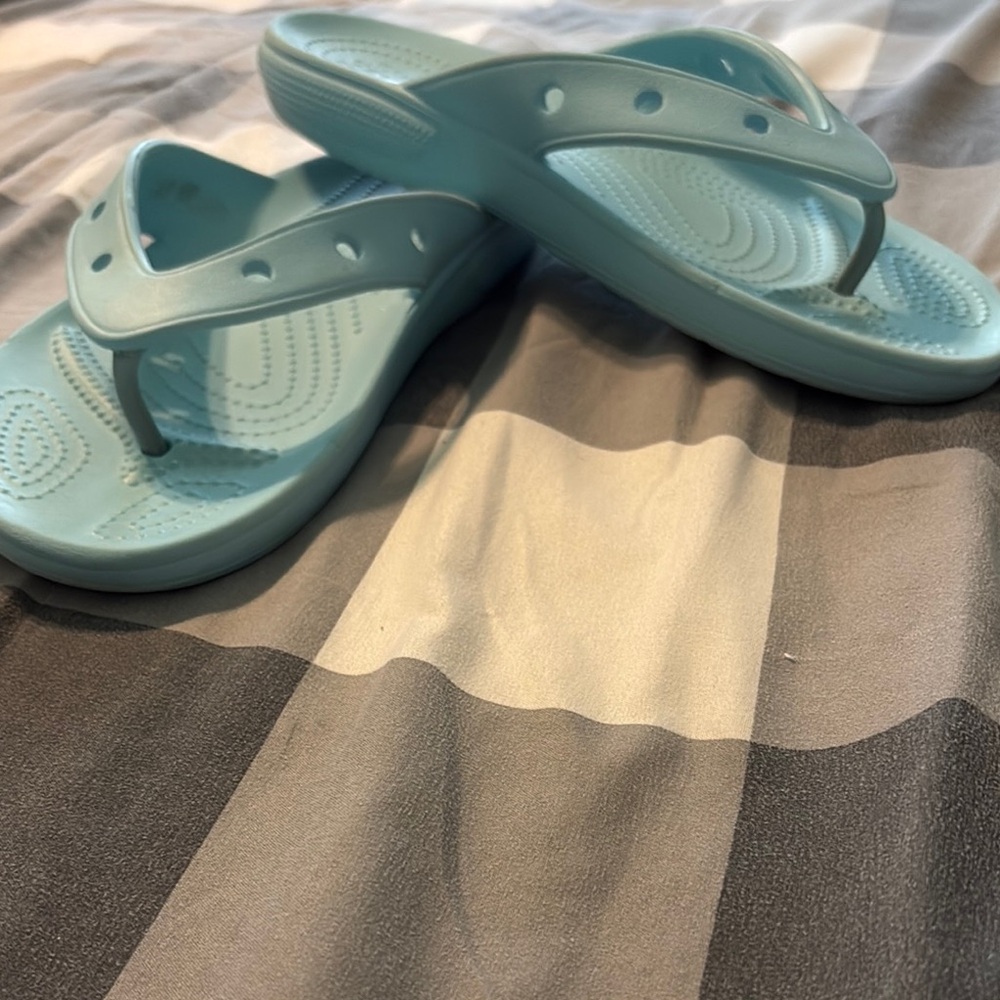CROCS Light Blue Flip Flops